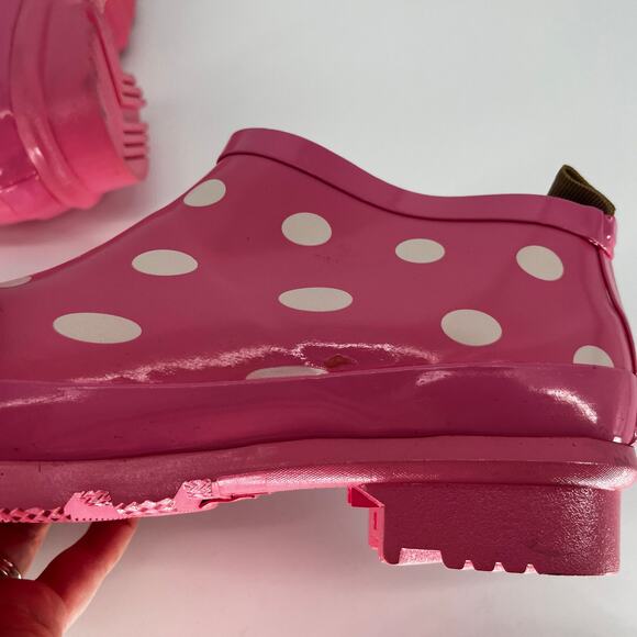 Journee Rainer Polka Dot Rain Booties Pink – Size 7.5 - Picture 10 of 13